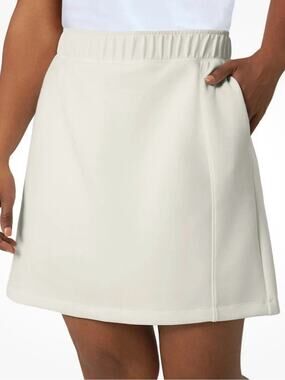 Mondetta Women’s Performance White Elastic-Waist Skort Size Large NWT